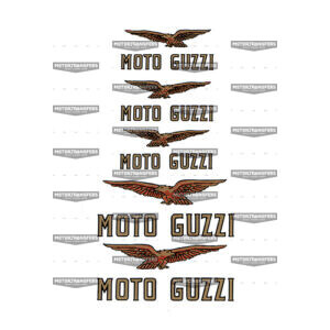 Adesivo Logo Moto Guzzi Tipo 2 Frontale-Serbatoio-Parafango-Casco - Adesivi  Moto